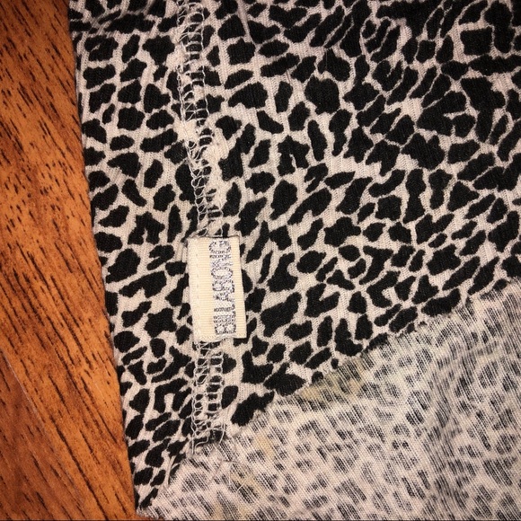 Oversized Billabong black & white animal leopard print tank top racerback - Picture 4 of 4